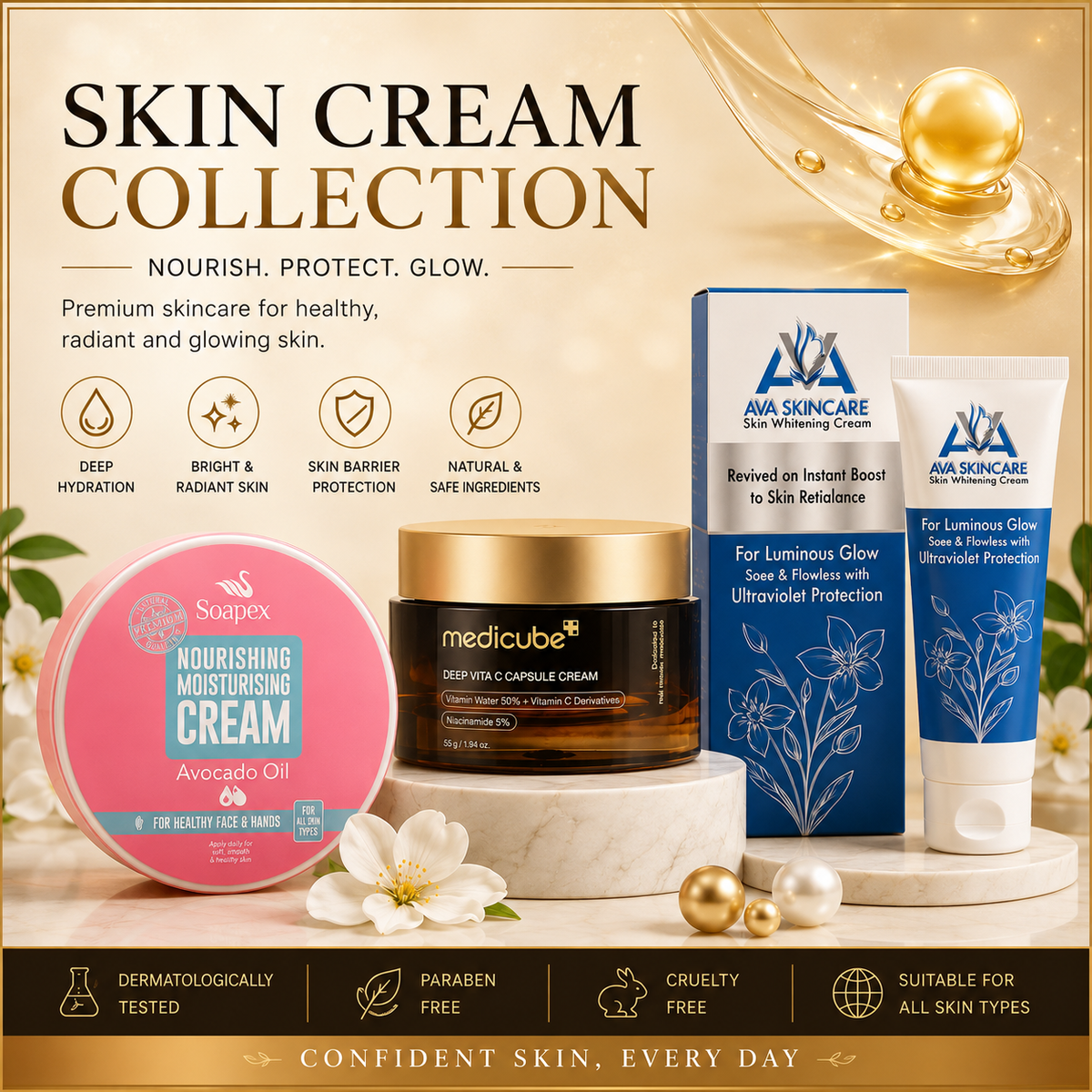 skin cream collection