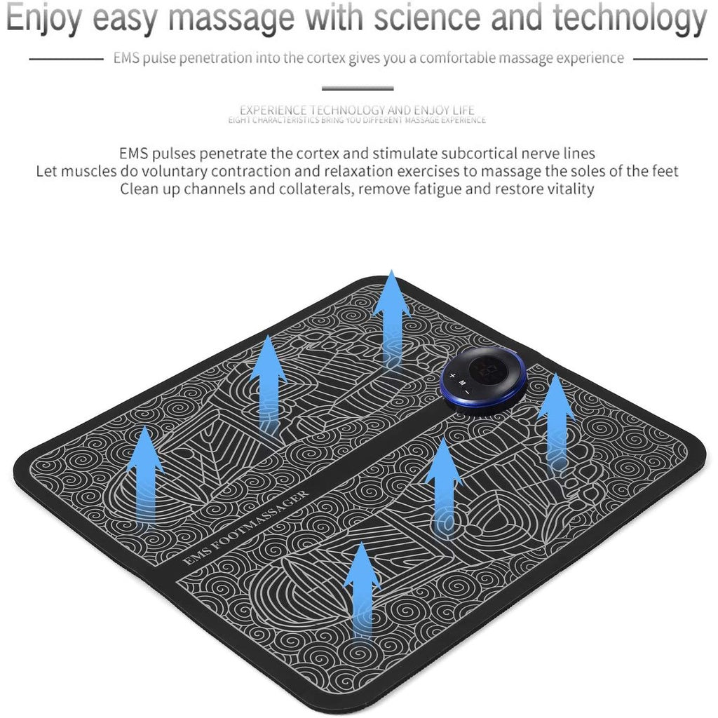 EMS Foot Massager Mat Electric USB Charging Smart Display