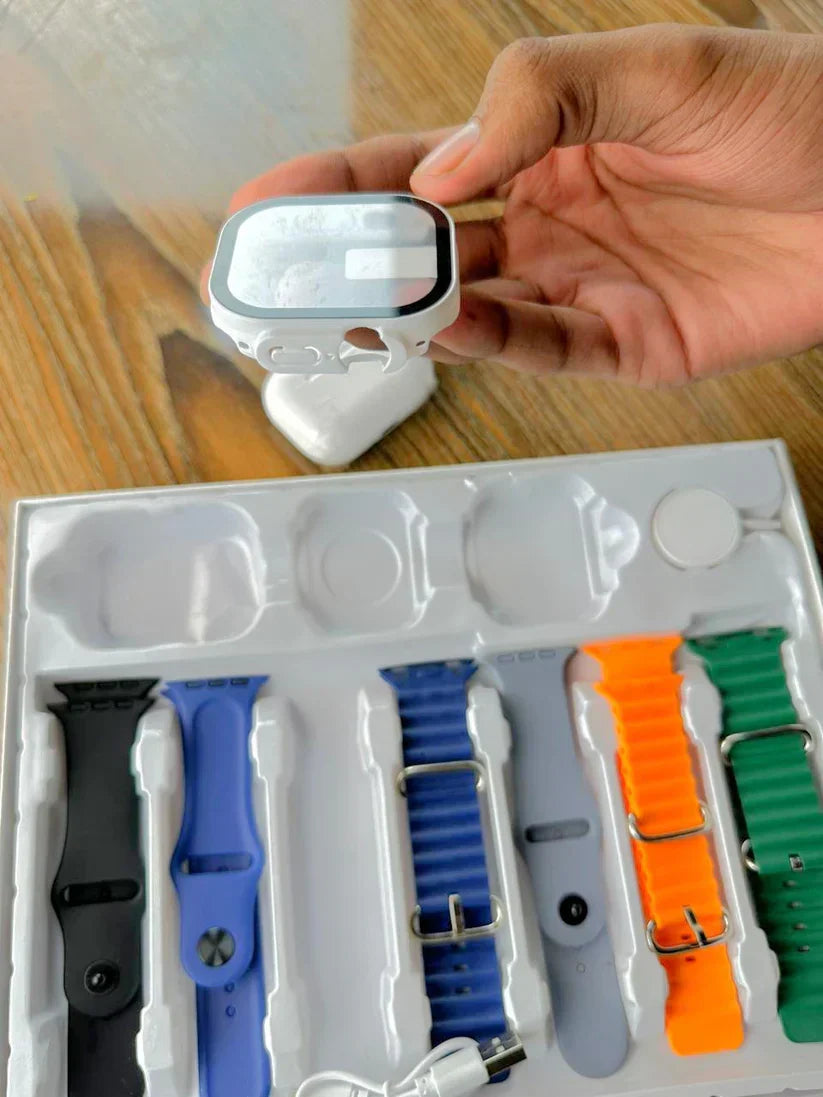 I20 Ultra Max Suit (10-In-1 Set) – Premium Smartwatch With 7 Interchangeable Straps