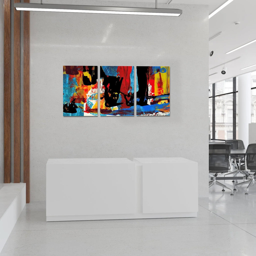 3D Wall Art Panels Frame Canvas Painting Modern Wall Art SET OF 3