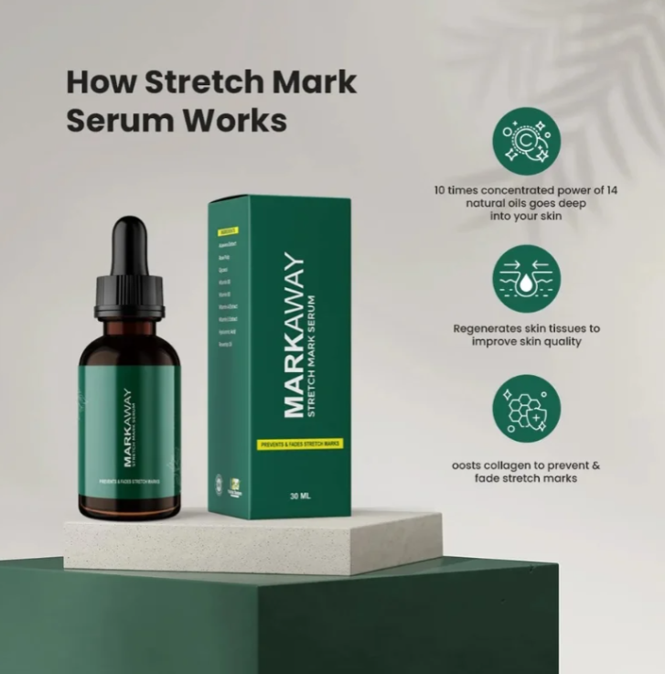 Markaway Stretch Mark Serum – Herbal Formula For Hydration, Toning