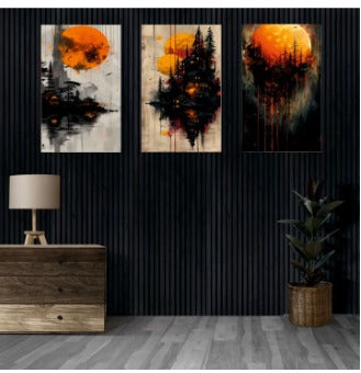 Set Of 3 Wall Paintings | Wall Decor | Sticky Photo Tiles |