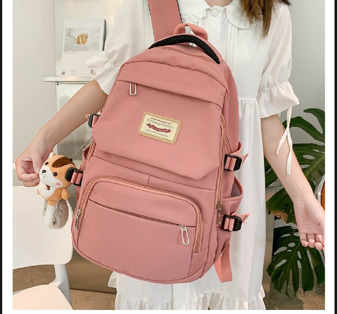 Korean Style School Bag | Large Capacity Nylon Backpack | Teenagers Girls Laptop Work School | Blue