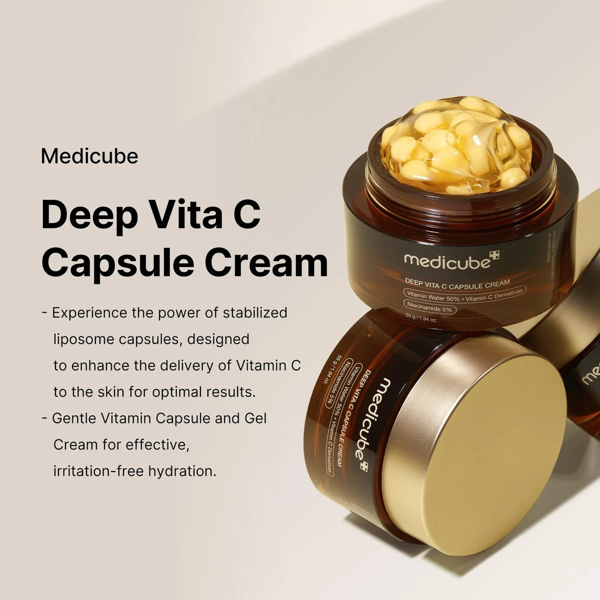 Medicube Deep Vita C Capsule Cream 55g | Brightening & Anti-Aging