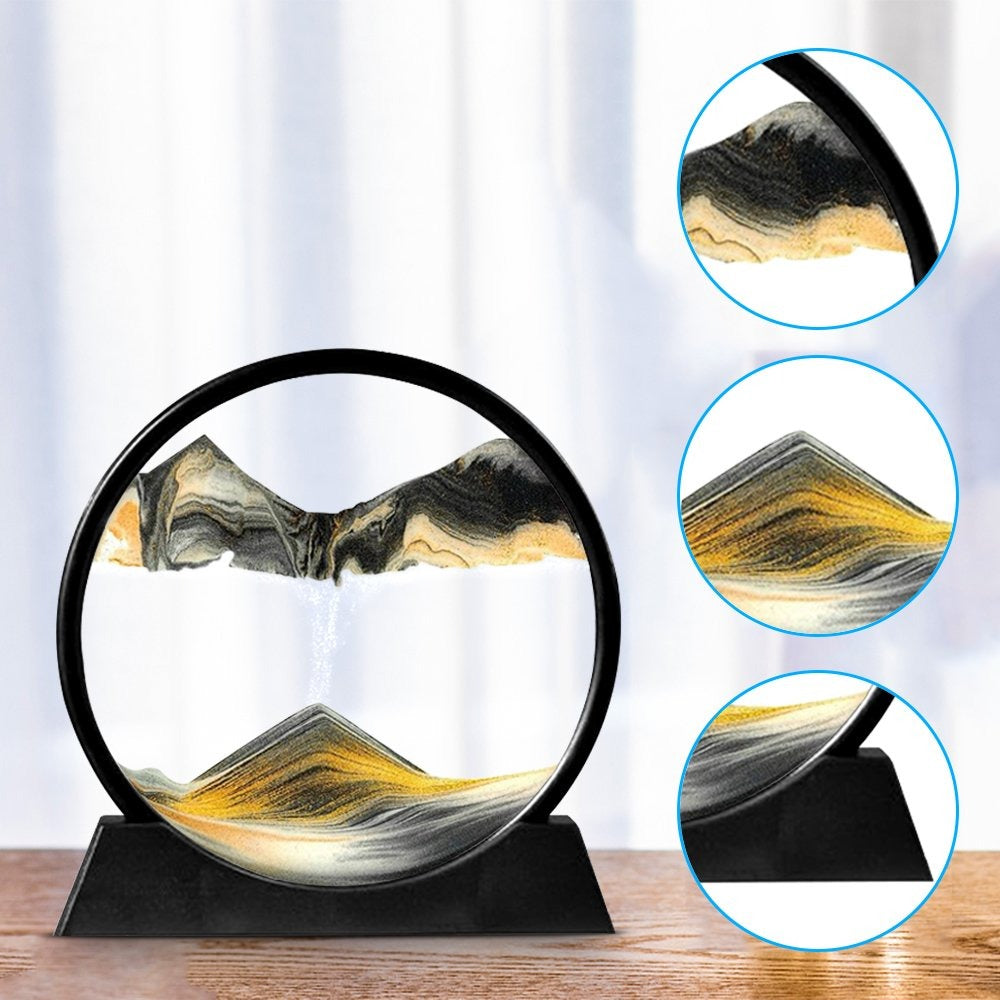 Sandscape Painting 3D Moving Sand Art Hourglass Sand Timer