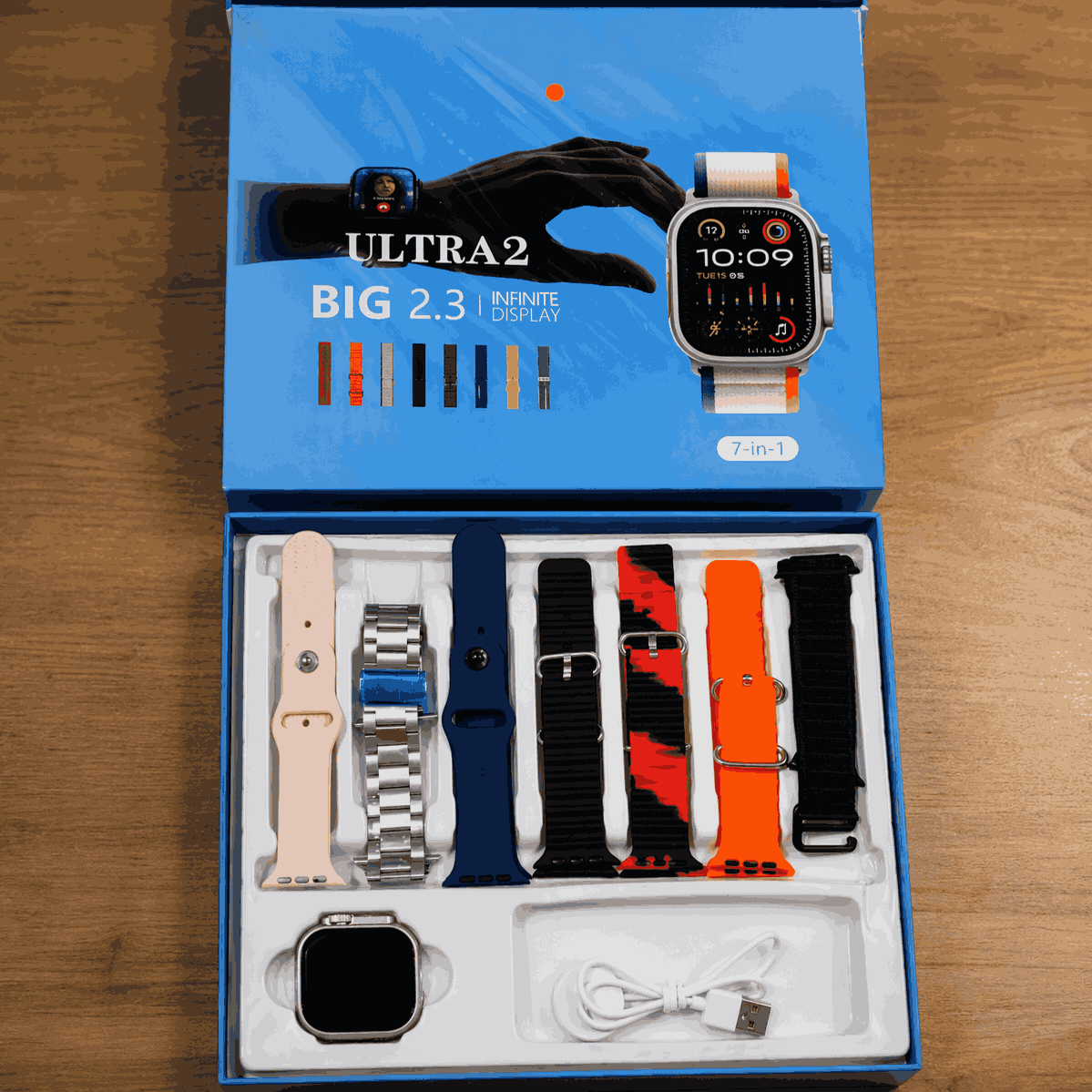 IMounra 2 BIG 2.01 Ultra Smartwatch Random Box | 7 In 1