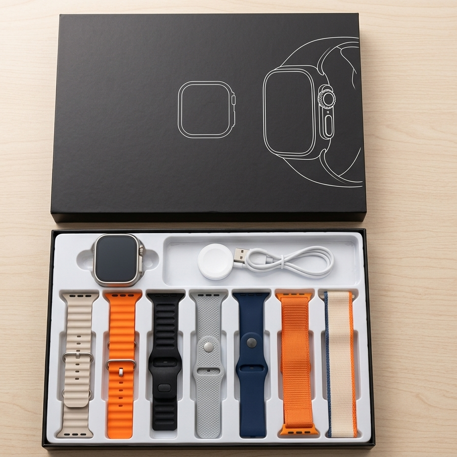 IMounra 2 BIG 2.01 Ultra Smartwatch Random Box | 7 In 1