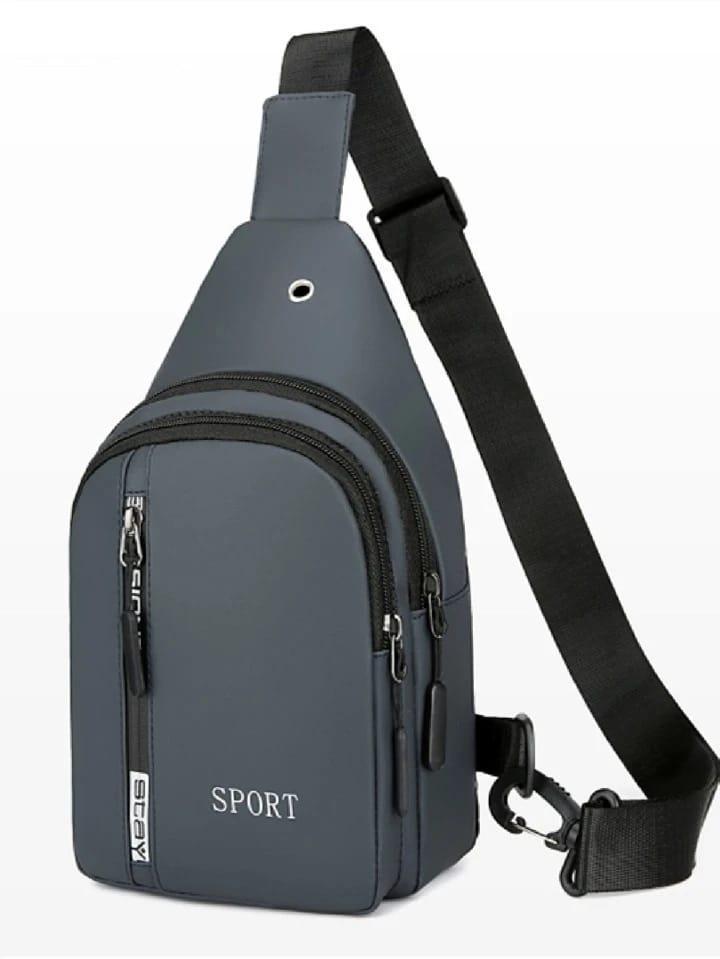 Premium Men’s Tactical Sport Chest Sling Bag For Travel & Hiking - Black