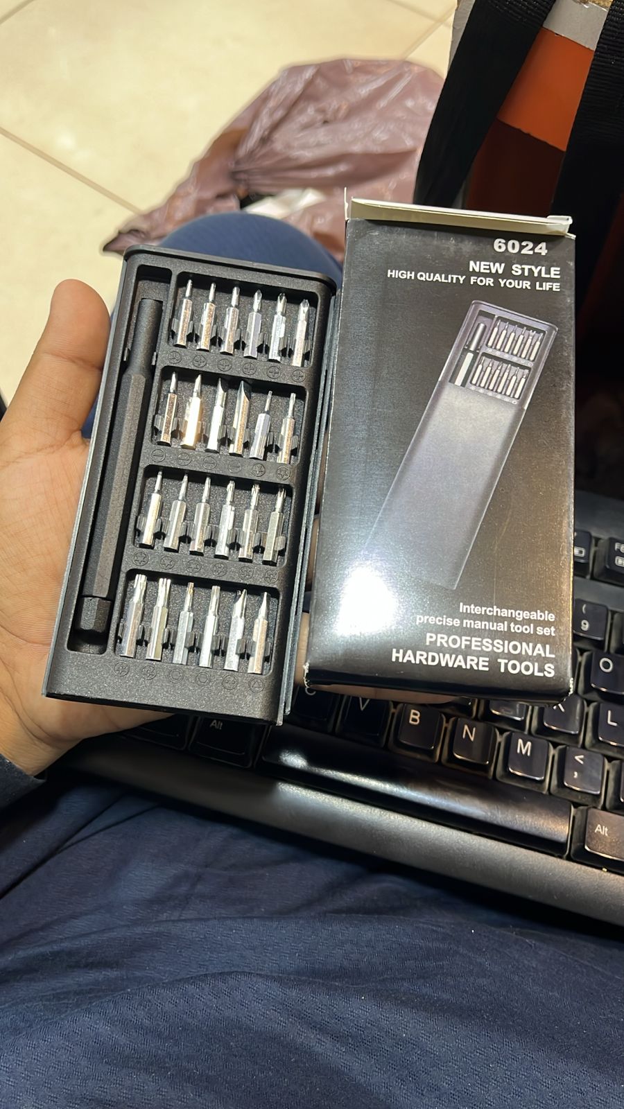 24 In 1 Screwdriver Bit Set Magnetic Disassembly Tool Durable Compact