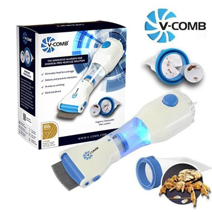 V Comb Electronic Head Lice Removal Machine With 4 Filters