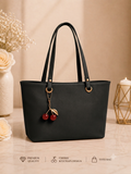 Cherry Charm Women's Tote Bag With Dual Zip Compartments