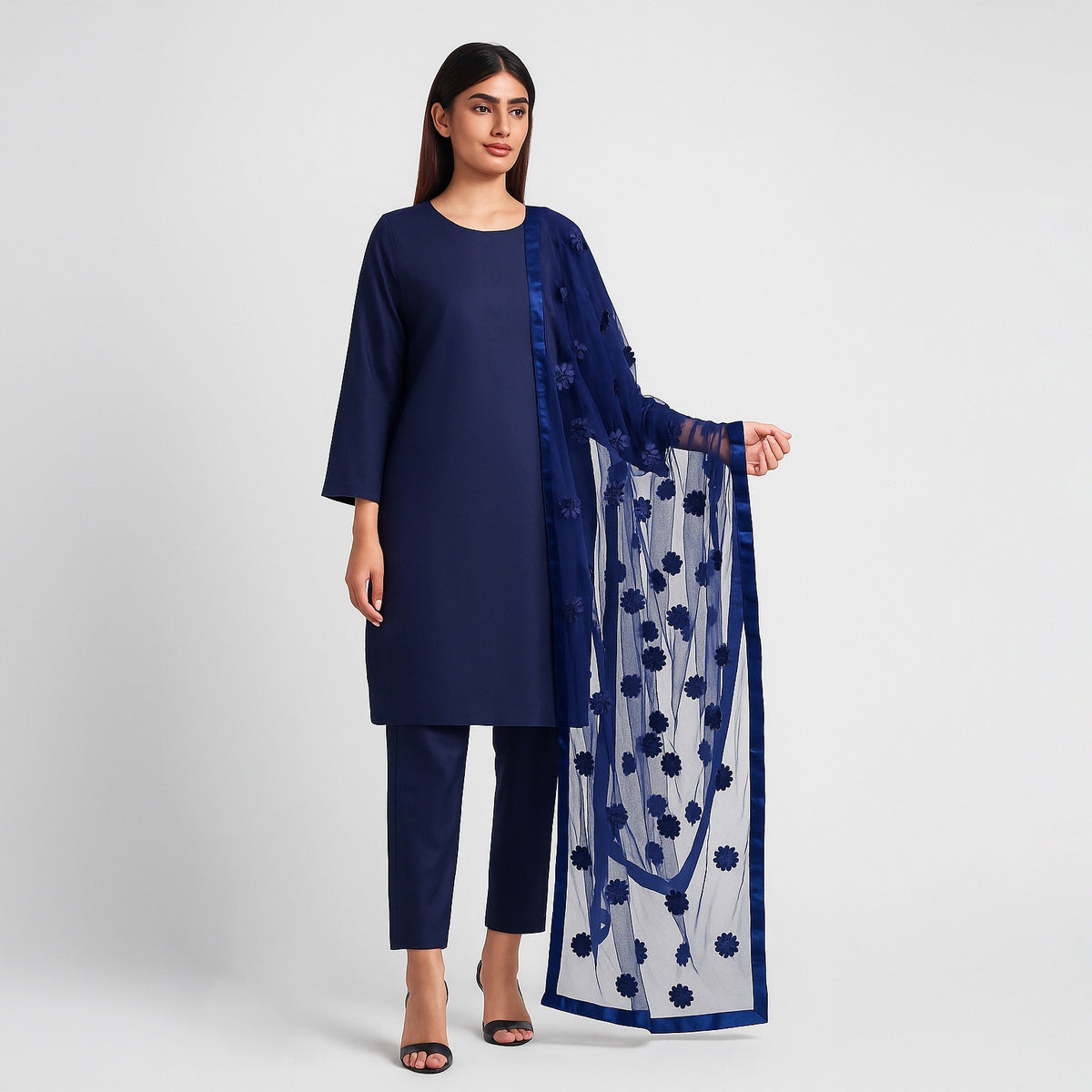 Premium Katan Silk Unstitched 3 Piece