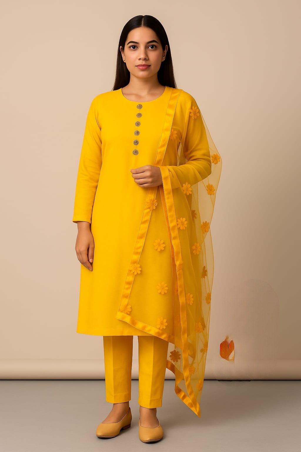 Premium Katan Silk Unstitched 3 Piece