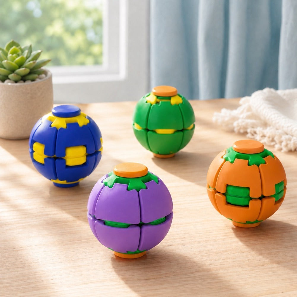 Rotatable 3D Printed Fidget Spinner Ball Push Pop Finger