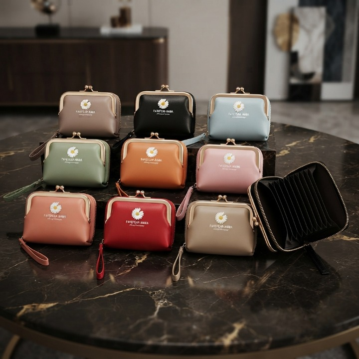 Premium Women’s Mini Wallet – Luxury Ladies Card Holder with 12
