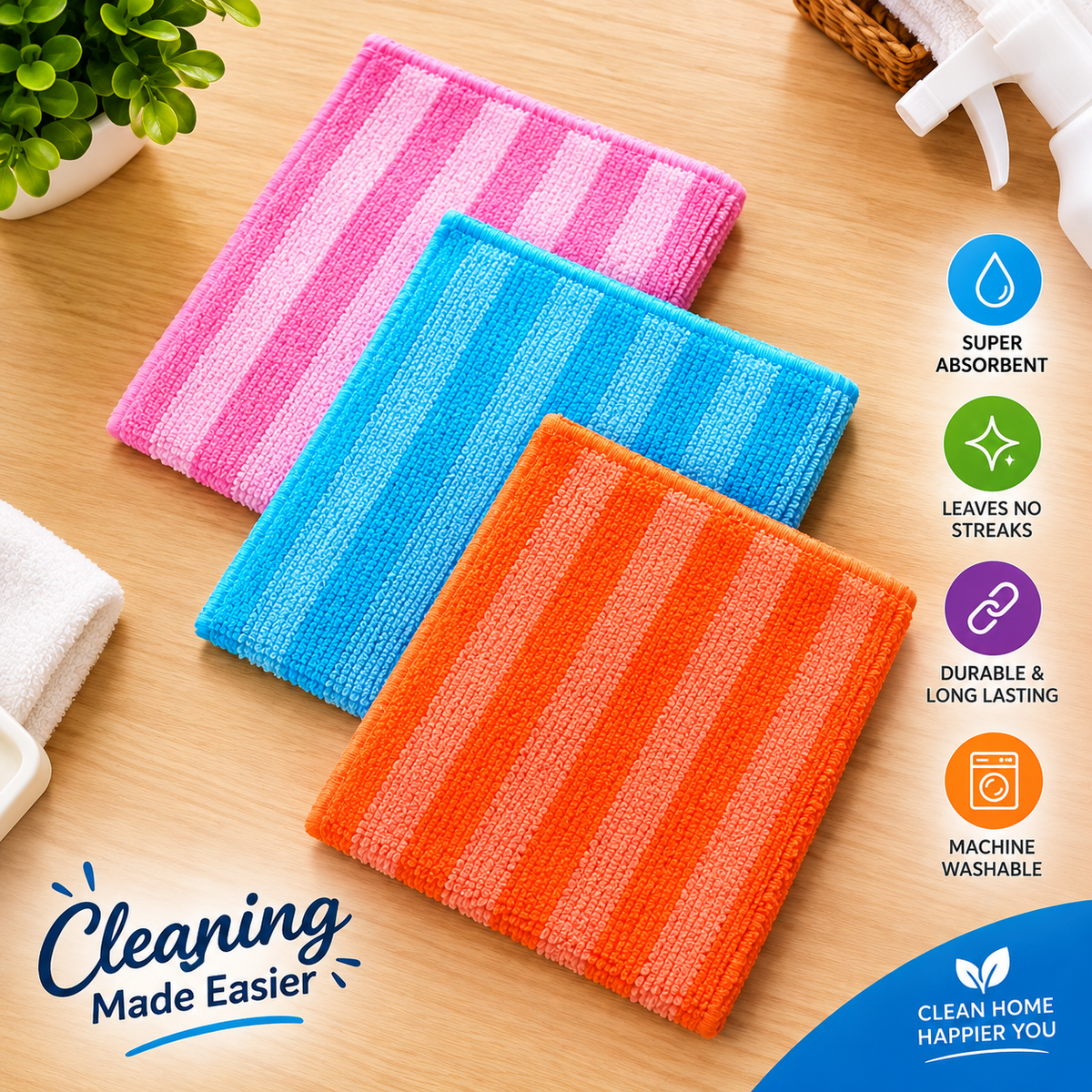 Microfiber Cleaning Towel Set